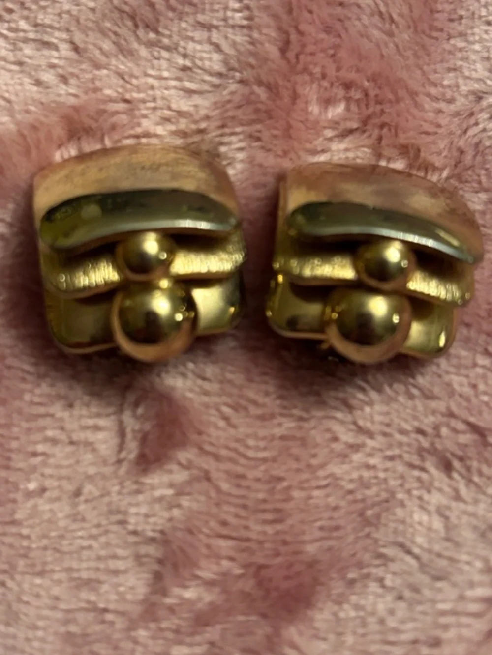 Vintage 1980s “Power Dress” Gold-Tone Dome Clip Earrings -  Women Jewelry
